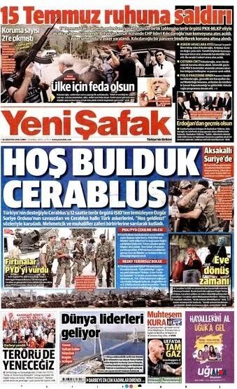İşte FETÖ-PKK'nın Kemal Kılıçdaroğlu'na Suikastının (2016) Manşetleri