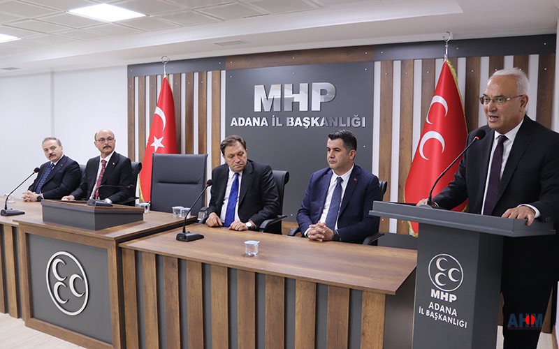 Türkiye kamu-Sen Genel Başkan Vekili ve Türk Eğitim-Sen Genel Başkanı Talip Geylan MHP Adana İl Başkanı Yusuf Kanlı ve Yönetime ziyarette bulunurken, 14 Mayıs seçimine yönelik önemli mesajlar da verdi.